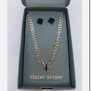 Violet Harper layered necklace and earrings Set